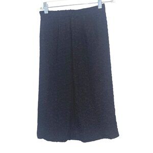 Vintage Black Textured Knee-Length Skirt Size 10 ILGWU Union Made 1957